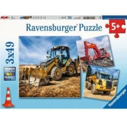 Palapeli 3 x 49 palaa työkoneet Ravensburger